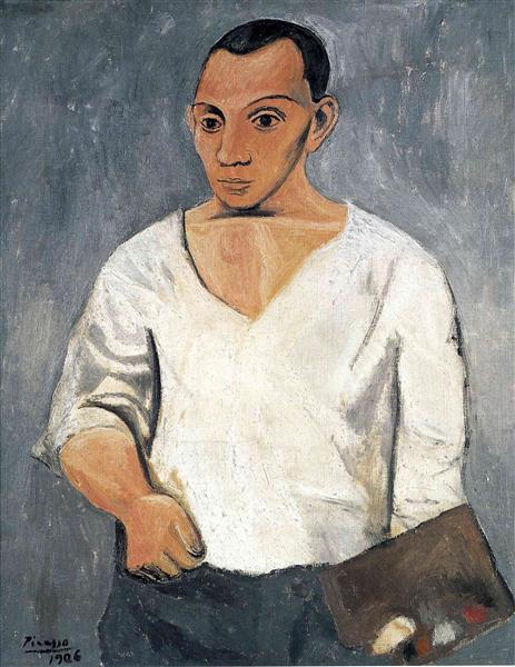 Pablo Picasso Paintings Self Portrait Autoportrait Expressionism